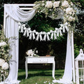 2 Strings of 16PCS White Bow Garlands Banner Decoration, Pre-Strung Satin by Unknown