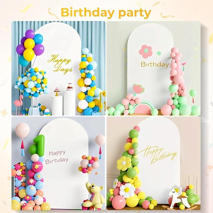 6.6FT Metal Arch Backdrop Stand and Cover Set, Balloon Arch Frame Stand - Image 7