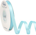 Ribbli Double Faced Light Blue Satin Ribbon, 3/8” x Continuous 25 Yards by Ribbli