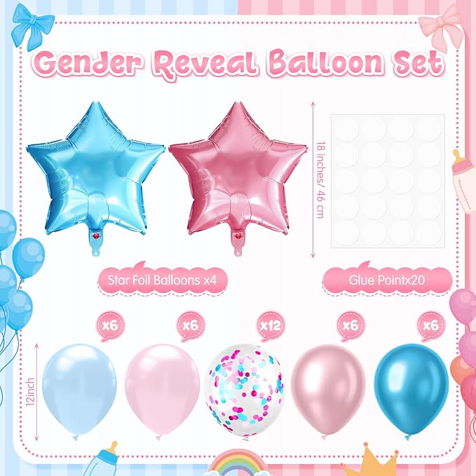 Lunmon 4 Set Gender Reveal Balloon Stand Kit - Image 3