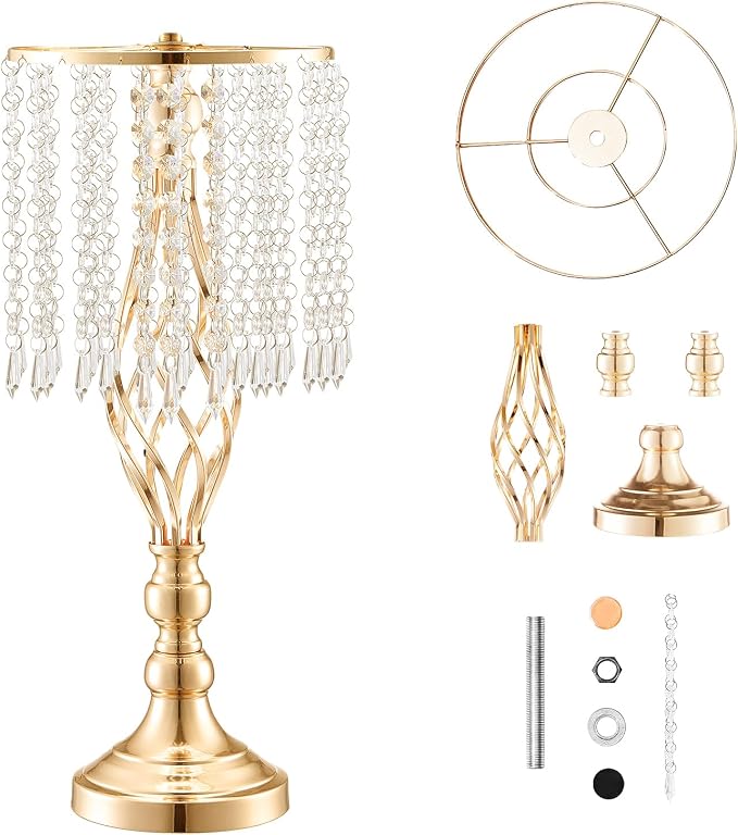 VEVOR Metal Wedding Centerpiece Gold - Image 9