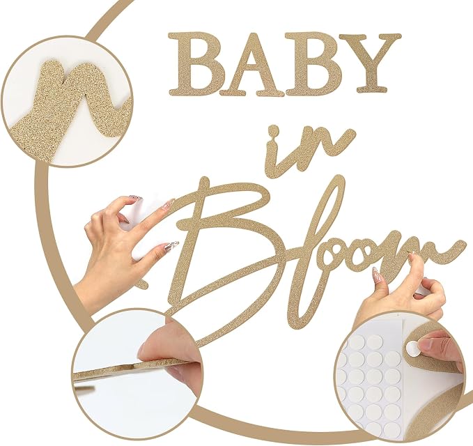 Baby in Bloom Sign, 16”x24” Felt Letter Baby Shower Sign Baby in Bloom Party - Image 4