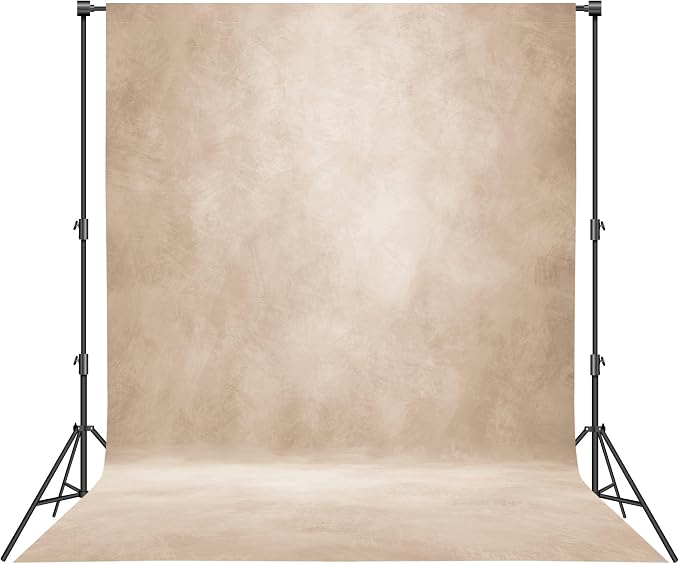Abstract Photography Backdrop for Photoshoot, Light Beige, No Stand | by Haboke