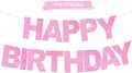 BEISHIDA Pre-Strung Dark Pink Happy Birthday Banner Party Sign Decoration | by Beishida
