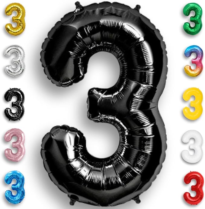 Black Number 0 to 9 Mylar Balloon 40 Inch by Unknown