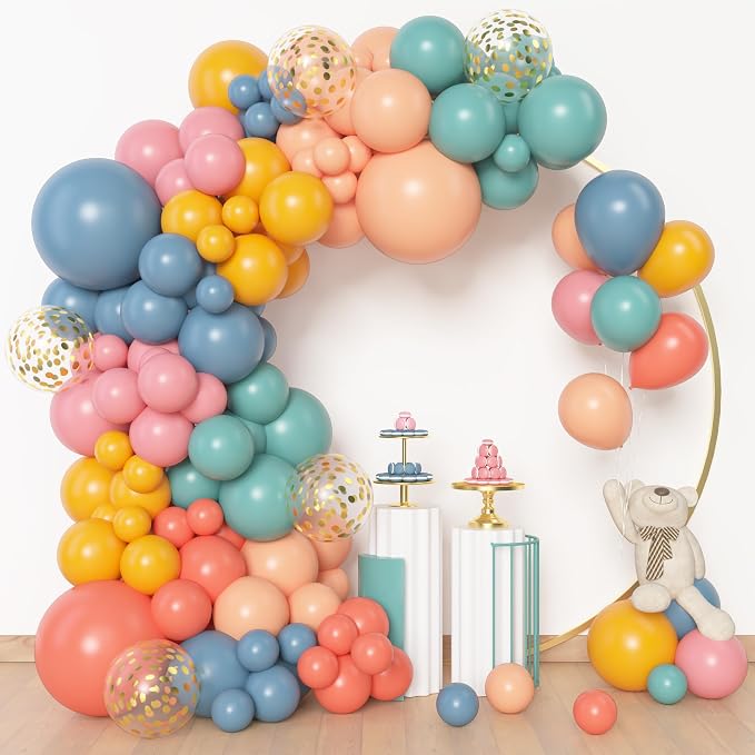 Amandir 153pcs Boho Blue Blush Balloon Arch Garland Kit Different Sizes | 18 12 - Image 2