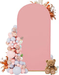 7.2FT Wedding Arch Covers Arch Backdrop Cover Arch Stand Covers Set Arch Cover Spandex Fabric Stretchy Backdrop for Wedding Birthday Party Decoration Baby Shower (Light Pink)
