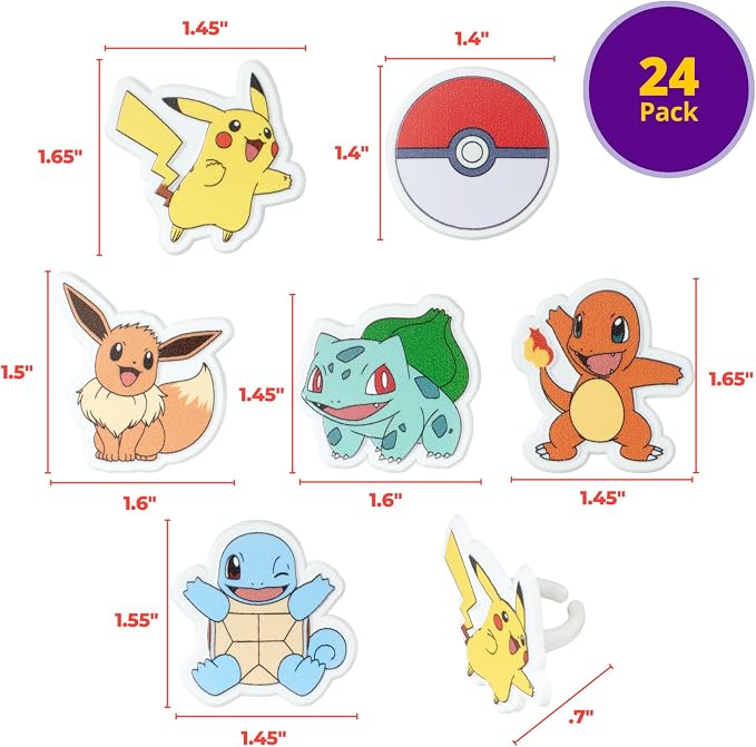 DecoPac Pokémon Rings, Cupcake Decorations - Image 4