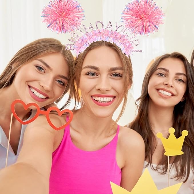 CIEHER Birthday Girl Headband Birthday Crown - Image 2