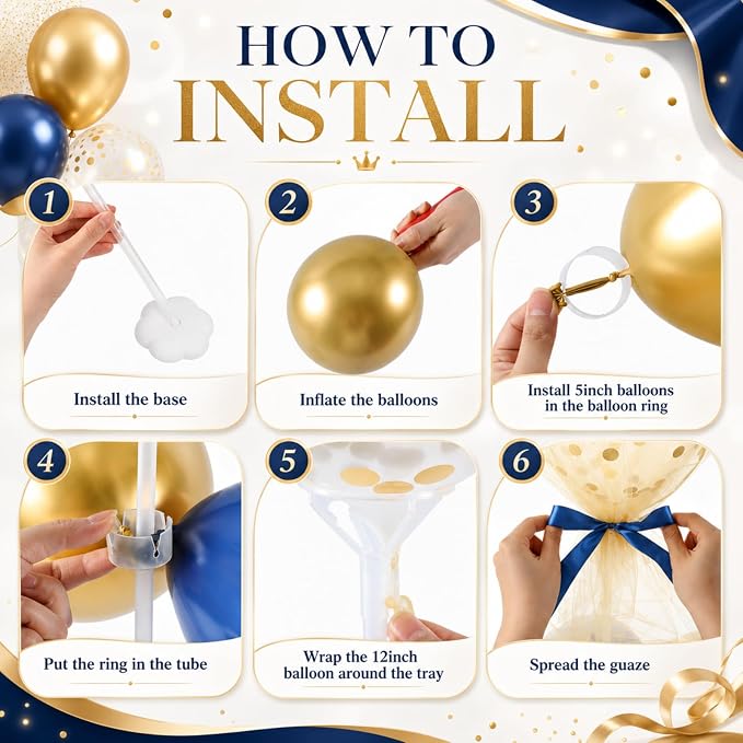 BBTO 4 Set Table Centerpieces Balloons Stand Kit Table Stand Holder - Image 4