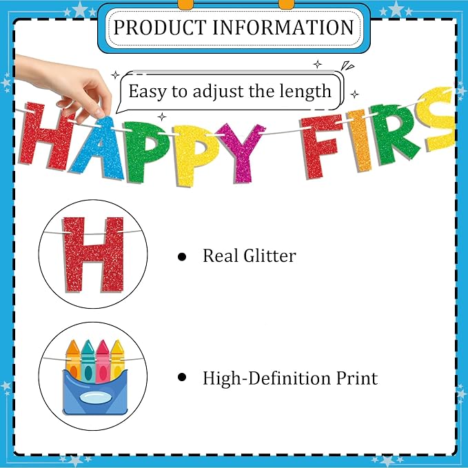 Happy First Day of School Banner, Back To School Decorations - Image 5