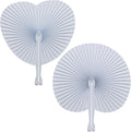 50 Pack White Paper Fans by Cosweet