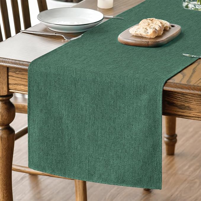 Artoid Mode Forest Green Table Runner, Seasonal Christmas Spring Washable by ArtoidMode