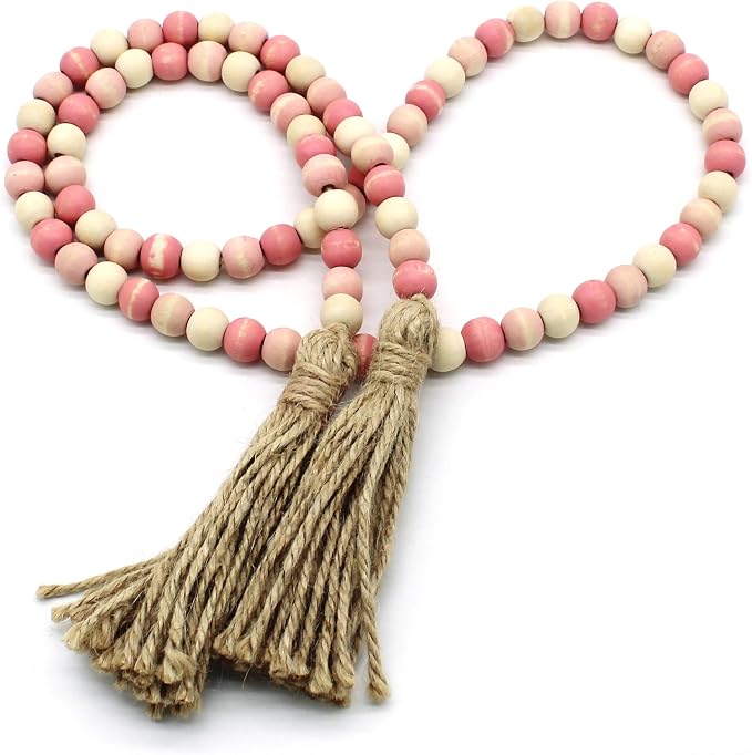CVHOMEDECO. Wood Beads Garland by CVHOMEDECO