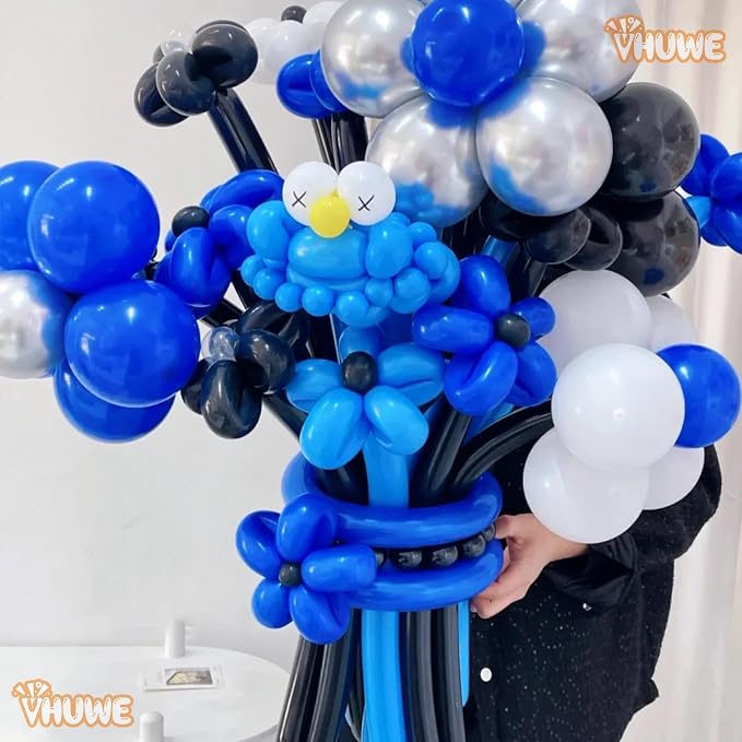 260 Balloons Black, Thickened 100 Pack Long Balloons Twisting Skinny Magic - Image 6