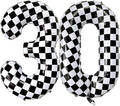 LHOAVWE Number 30 Checkered Balloons 40 Inch Giant Race Car Checkered 30 Number by LHOAVWE