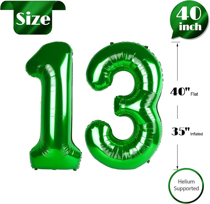 Green 13 Balloon - Image 5