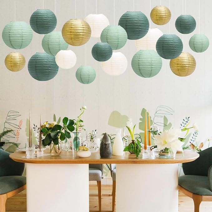 Paper Lanterns Party Decorations, Hanging Round Chinese Lanterns - Image 3