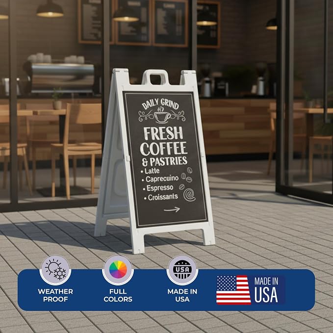 Custom A-Frame Sign Board Insert Coroplast Panels by DC 24x36 | Made in USA | - Image 3