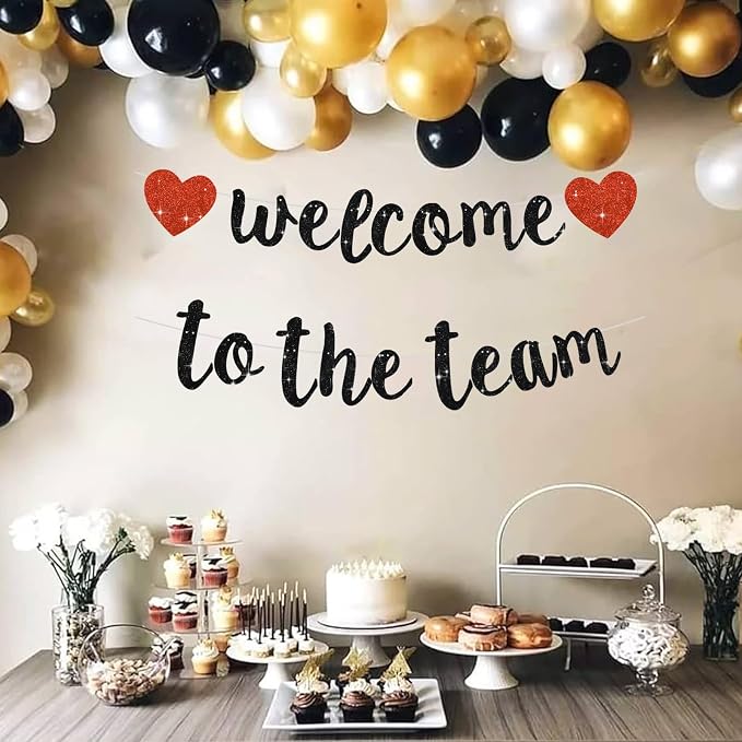 BEISHIDA Welcome to The Team Banner, NO DIY, Office Party Decorations - Image 6