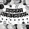 ZHENGYE Black Birthday Party Decorations Set: Happy Birthday Banner, Circle Dots by ZHENGYE