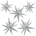 60Pcs Silver Star Balloons Birthday Decorations Explosion Mylar Balloons 12 by BOMSI