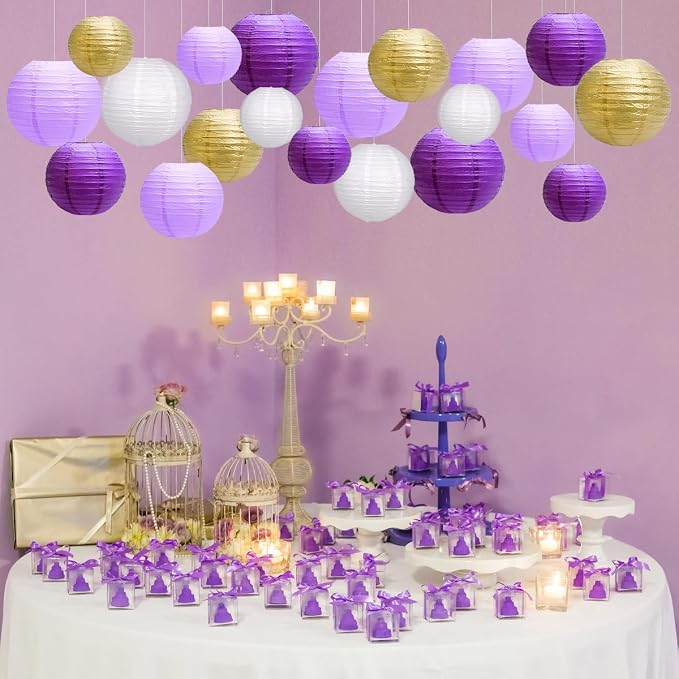 Paper Lanterns Party Decorations, Hanging Round Chinese Lanterns - Image 7