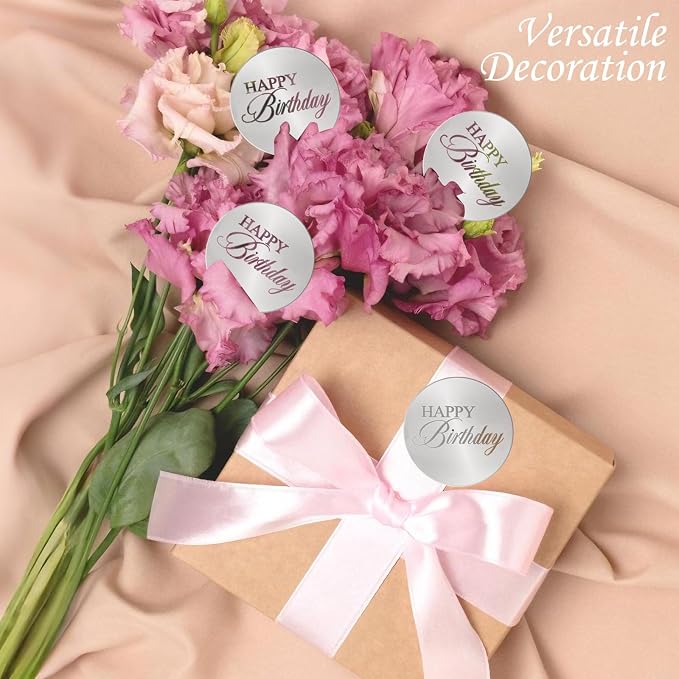 20pcs Silver Birthday Cupcake Toppers Acrylic Cake Picks - Image 5
