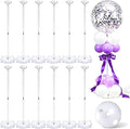 Aneco 12 Pieces Clear Acrylic Balloon Stand Set 23.6 Inches Height Balloon by Aneco