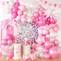 Pearl Pink White Balloon Arch Kit, Pearl Pink Pearl White Balloon Garland Kit by FEYG
