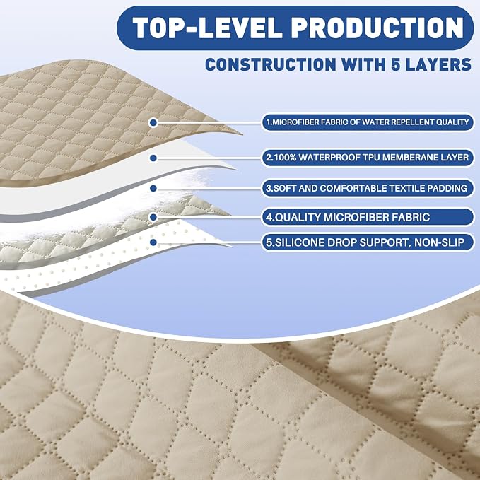 XINEAGE Water Resistant Recliner Cover, Nonslip Recliner Chair Covers - Image 8