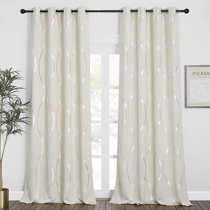 NICETOWN Blackout Curtains 90 inches Length 2 Panels Set - Image 2