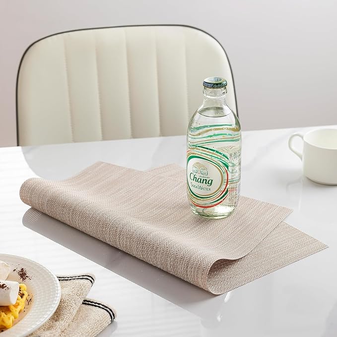 LEXMORE Placemats Set of 8 Vinyl/Plastic Woven Place Mats - Image 7