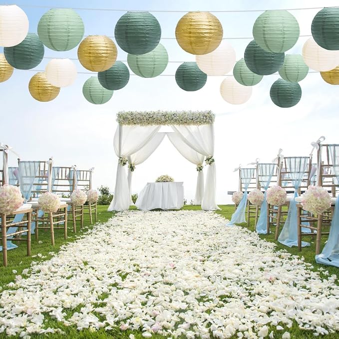 Paper Lanterns Party Decorations, Hanging Round Chinese Lanterns - Image 4