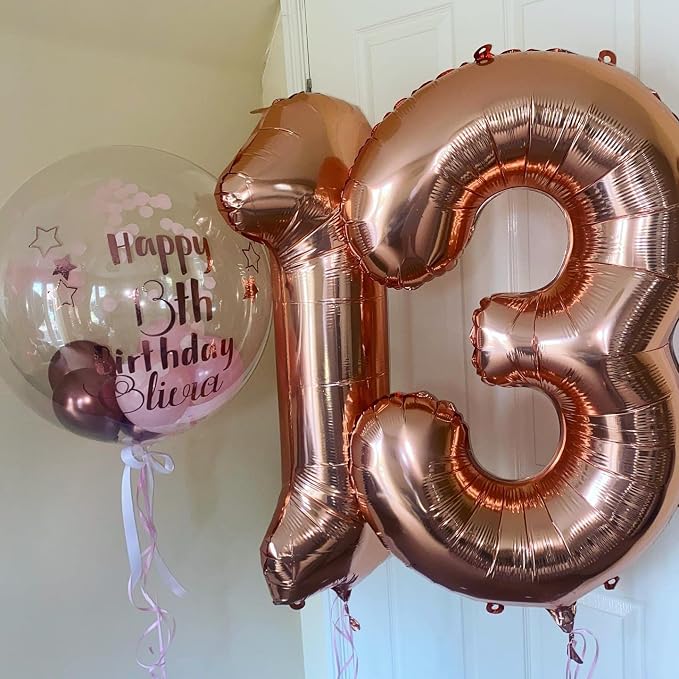 40 Inch Rose Gold 35 Balloons Giant Number 35 Balloons Rose Gold 35 Birthday - Image 5