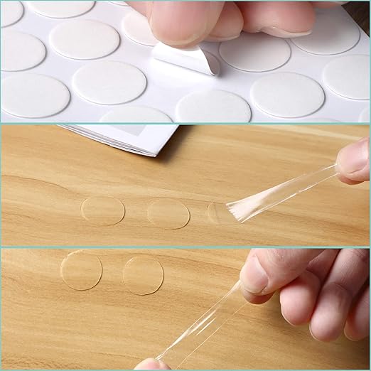 JANYUN 910 Pcs Sticky Stickers Dots, Round Putty Clear Sticky Tack Putty | - Image 3