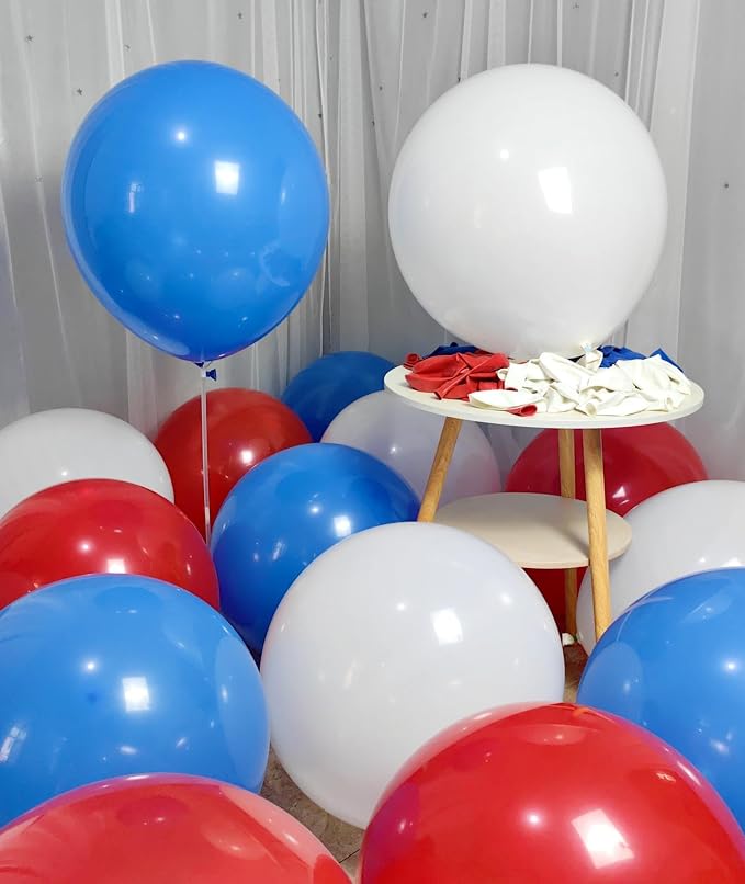 90 Pack Red White Blue Balloons 18 Inch Latex Party Balloon in Bulk - Image 6