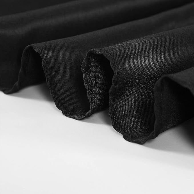 Rectangle Tablecloth 60x84 inch Washable Polyester Fabric Table Cloth for Wedding Party Dining Banquet Decoration（60x84, Black）