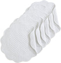 HOMBYS Quilted Placemats Set of 6 Washable Round Placemats by HOMBYS