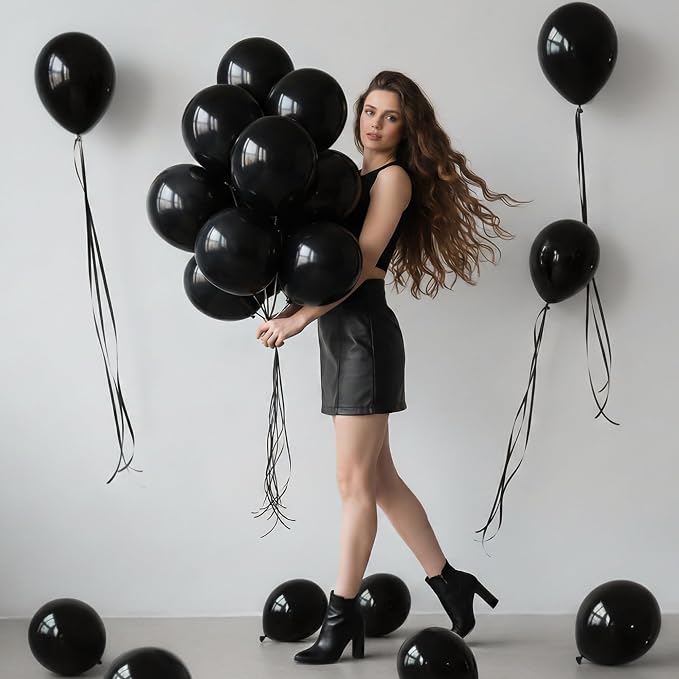 Black Balloons, Baby Shower, Anniversary, Graduation, Wedding Decorations - Image 8