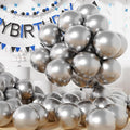 AULE 50Pcs Metallic 12 Inch Silver Chrome Helium Shiny Balloon | Chrome Helium by AULE