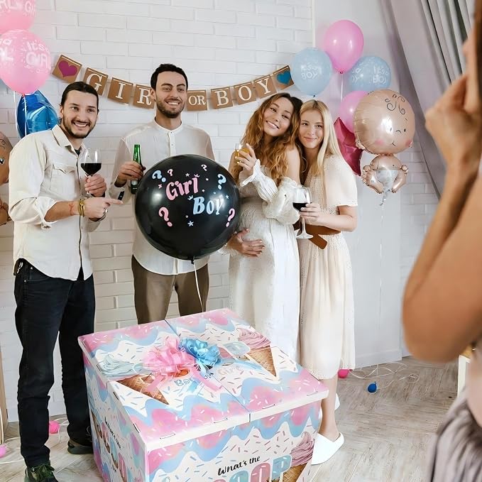 AmazingSpark 28in Giant Gender Reveal Gift Box - Image 4