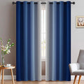 Yakamok Ombre Curtains Royal Blue and Greyish White by Yakamok