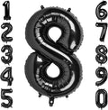 Black Number 8 Balloon 40 Inch, Foil Numeral by Unknown