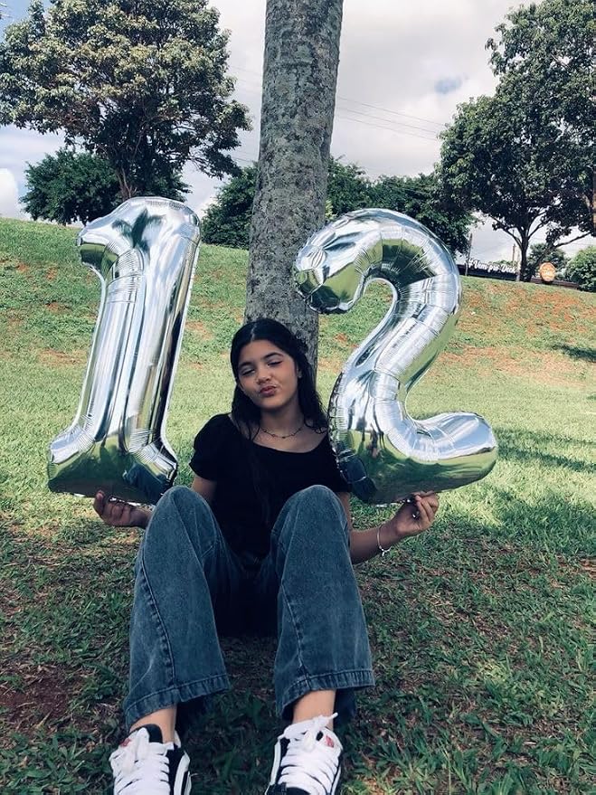 Number Balloons 40 Inch Silver 1 Balloon - Image 2