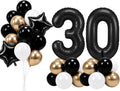 PartyWoo Number Balloons 40 Inch Black Number 30 Kit 33pcs by PartyWoo