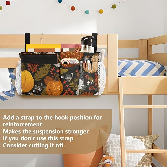Bedside Caddy Metal Frame Hanging Organizer Bunk Bed Dorm Accessories Hook And - Image 6