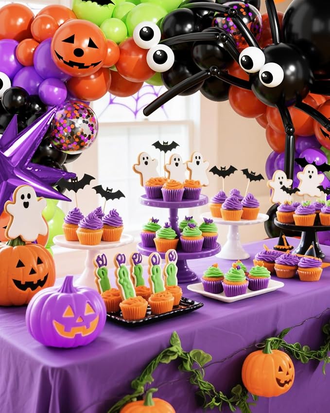 Halloween Balloon Arch Garland Kit, Explosion Star Foil Balloons - Image 3