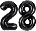 40 Inch Black 28 Balloons Giant Number 28 Balloons Black 28 Birthday Balloons by LHOAVWE