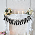 1 String of 8PCS Black Bow Garland Banner Decoration, Pre-Strung Satin Ribbon by Unknown